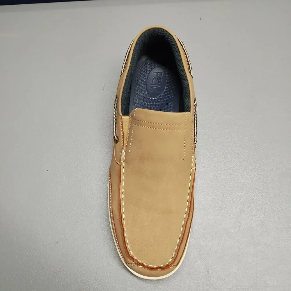 Island Surf Company Marlin II Boat Shoe Women Size 10 Tan Nubuck Leather Slip On